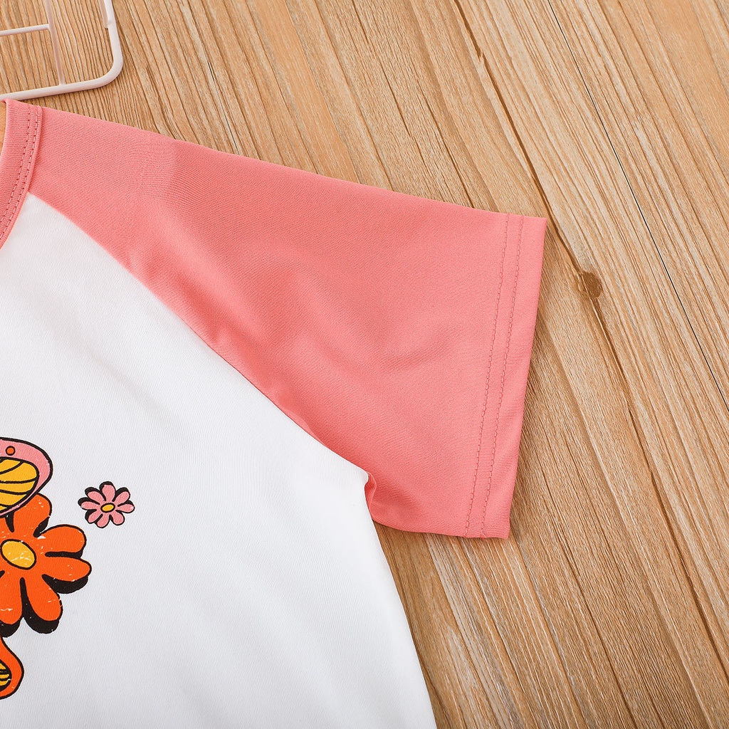 Combo bộ đồ bé gái 7-14 tuổi tay ngắn áo phông váy đùi set mùa hè thời trang cho bé trẻ em