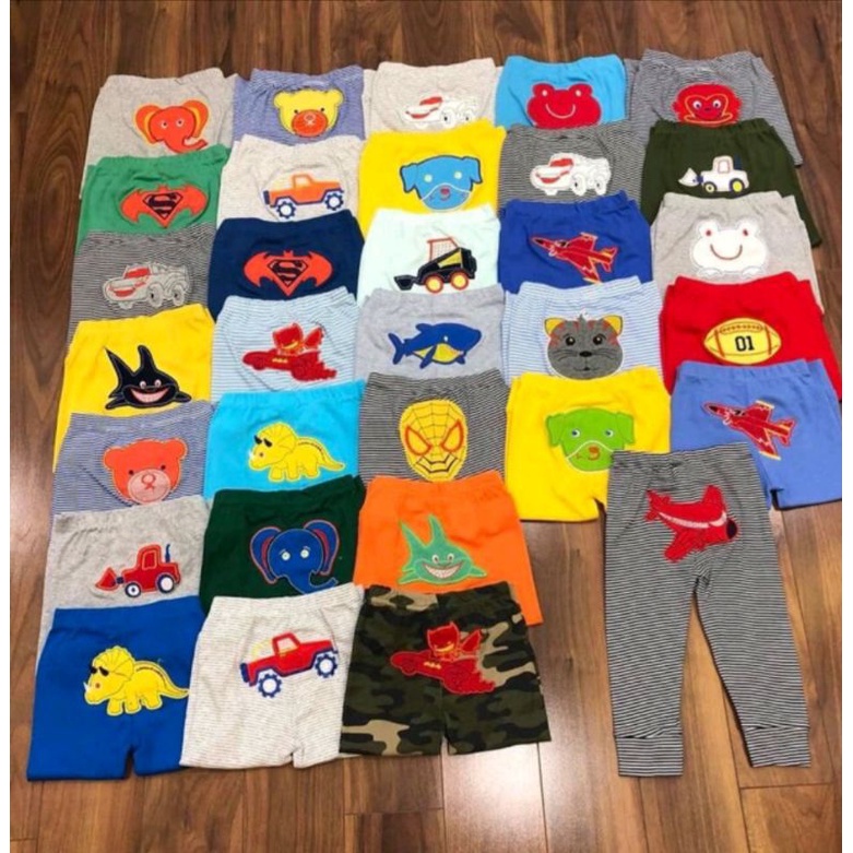 Sét 10 quần mông thú thêu đắp hàng xuất dư cho bé trai bé gái