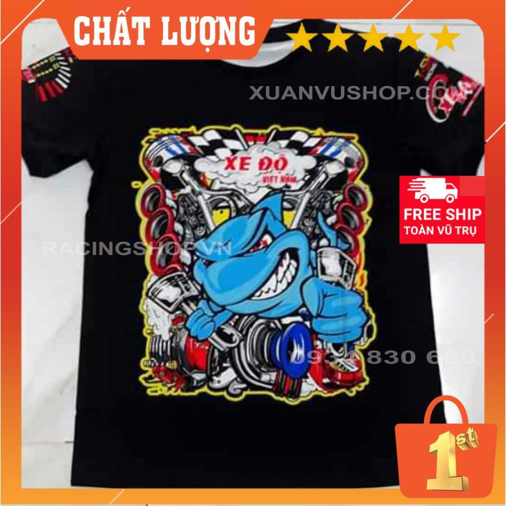 Áo Thun 3D Tem Xe T-Shirt Racing Team - Bảo Hành Bung Tróc Vĩnh Viễn ་