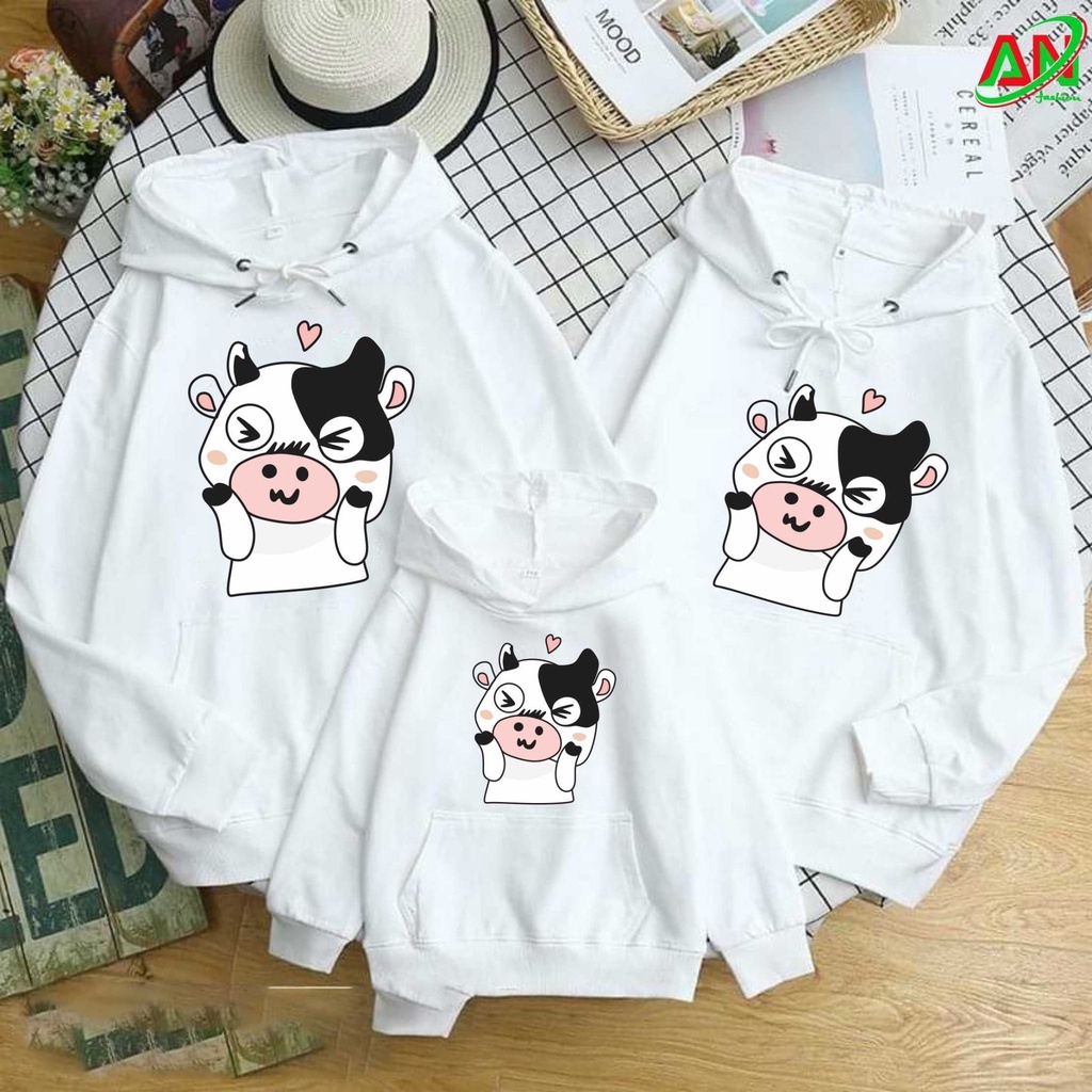 Áo khoác hoodie nữ phom rộng BÒ SỮA hot trend chất loại 1đủ szie