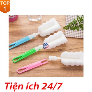 Chổi Cọ Bình Sữa Đầu Mút Trắng Kiểu Mới X2 (Giao Màu Ngẫu Nhiên) [Hàng Top 1]