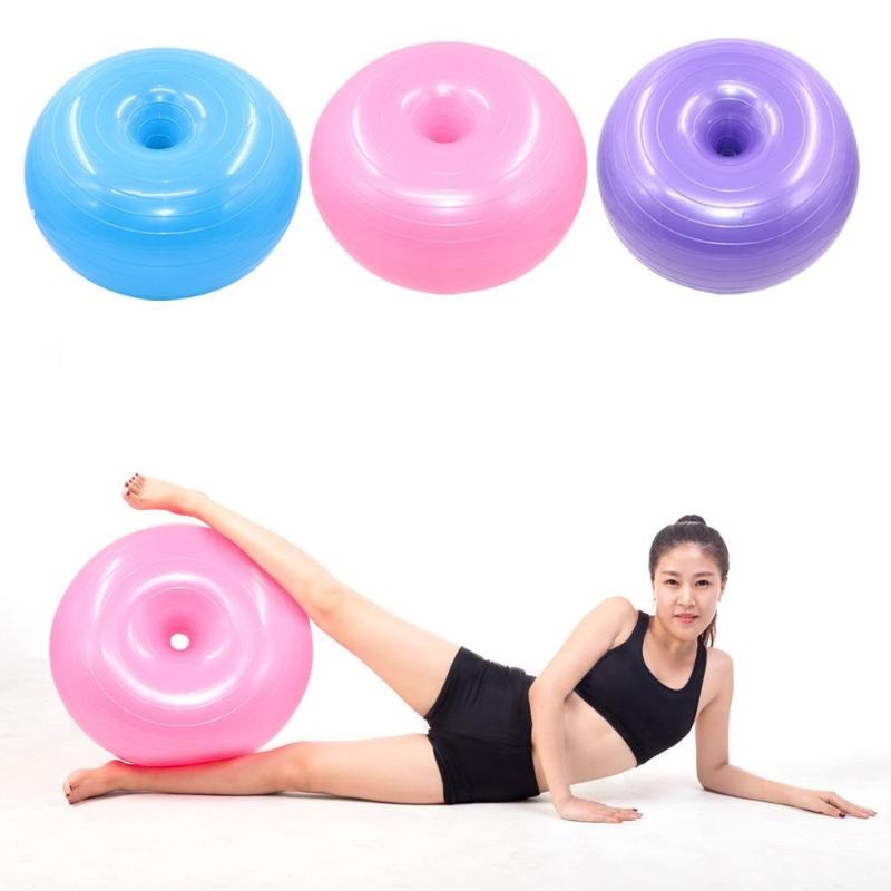 Bóng tập Yoga trơn hình Donut 50cm( kèm bơm) chính hãng POPO YGB29 Dùng Để Tập Yoga Và Các Bài Tập Thể Thao SPORTY