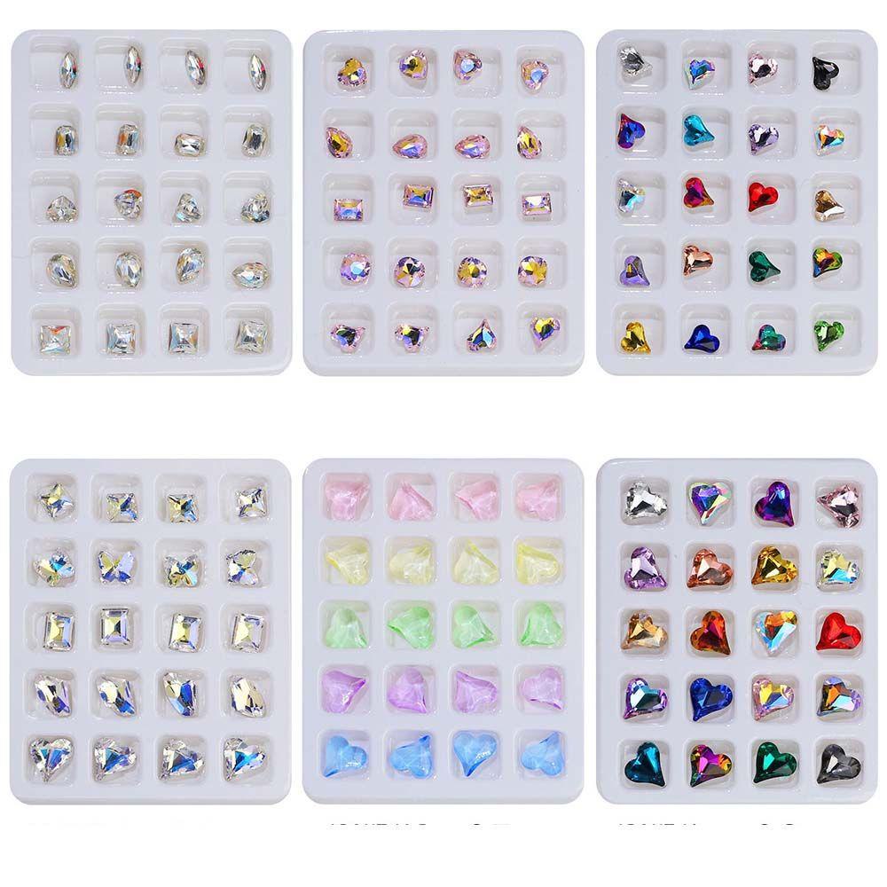 Set 20 Phụ Kiện Trang Trí Móng Tay 3D DIY Độc Đáo|Bộ Phụ Kiện Trang Trí Móng Tay Trong Suốt Charms