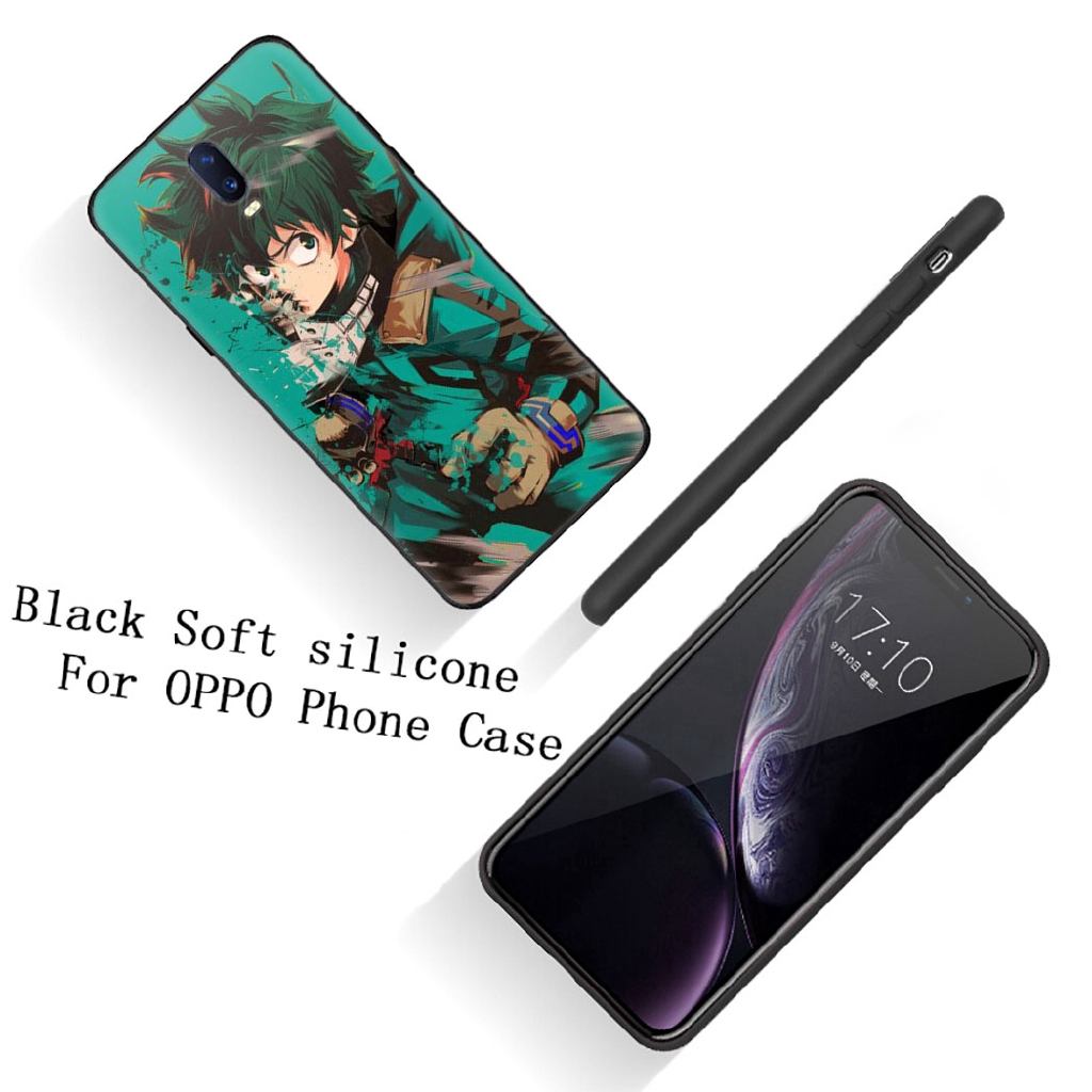 Ốp điện thoại silicon mềm viền đen hình anime My Hero Academy cho OPPO RENO Z 2 2Z 10X ACE 2FREALME 3PRO X LITE 2 A5