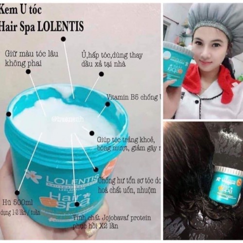 01 Hủ Kem Ủ Tóc Lolentis Hair Spa Thái Lan 500ml