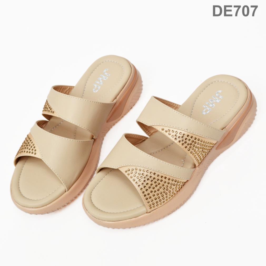 JMP - Dép Nữ Đế Bằng Quai Ngang Đính Đá Sang Trọng - DE707 WQ
