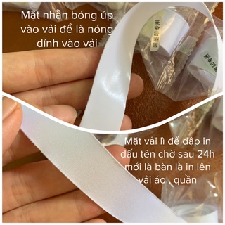 Mác Áo Dùng Cho Con Dấu In Tên Bé