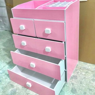 Kệ Đựng Mỹ Phẩm 5 Tầng Hồng Tiện Dụng, Khay đựng son, kệ trang trí