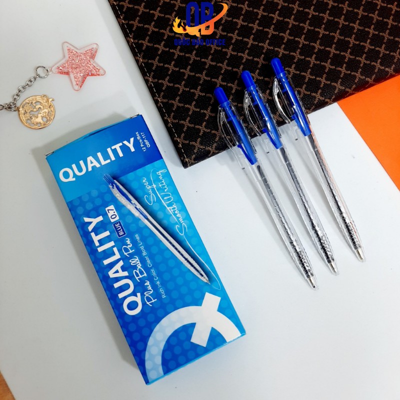 Bút bi Quality Plus Ball Pen - mực xanh ngòi 0.7mm - 1 chiếc