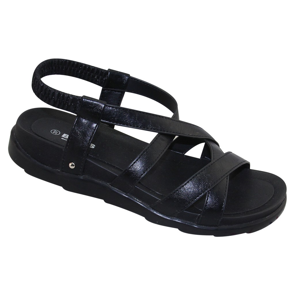 GIÀY SANDAL QUAI DÂY CHÉO ĐẾ BẰNG NỮ BITA'S SYN.219 (ĐEN + HỒNG + KEM) - BITAS