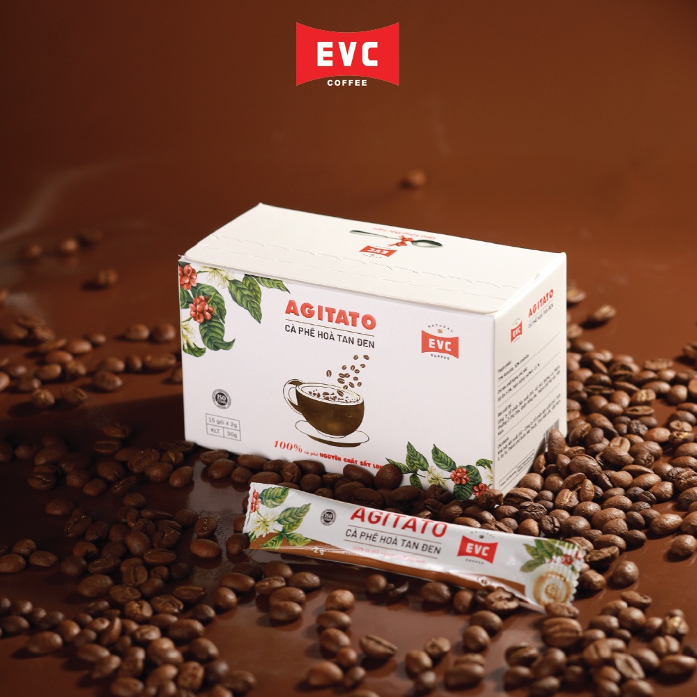Cà phê hòa tan đen sấy lạnh - EVC Agitato - Đậm vị Nguyên bản