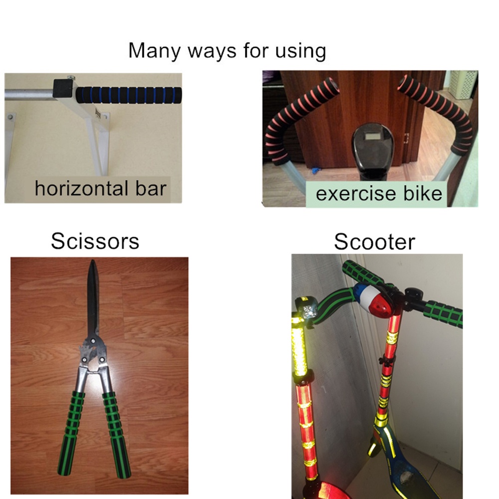 1 Cặp vỏ bọc tay lái xe đạp/xe máy bằng xốp mềm siêu nhẹ dài 22cm chống trượt nhiều màu