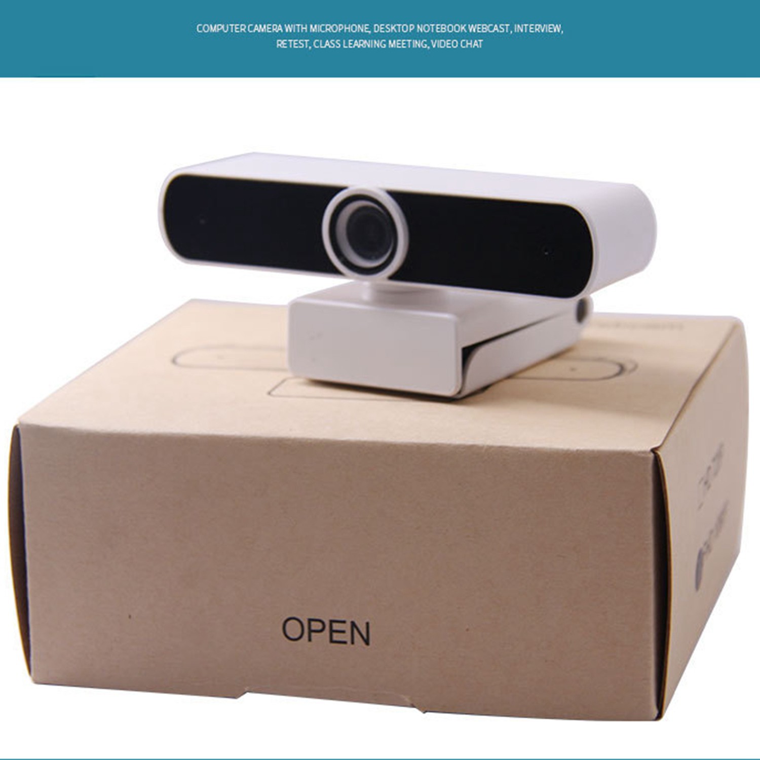 Webcam Usb 1080p Hd Tích Hợp 2 Mp Màu Trắng