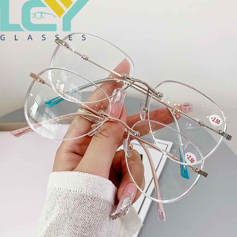 Kính Chống Nắng Lcy Không Viền Xanh Dương Mới -0°-400° Kính 3306