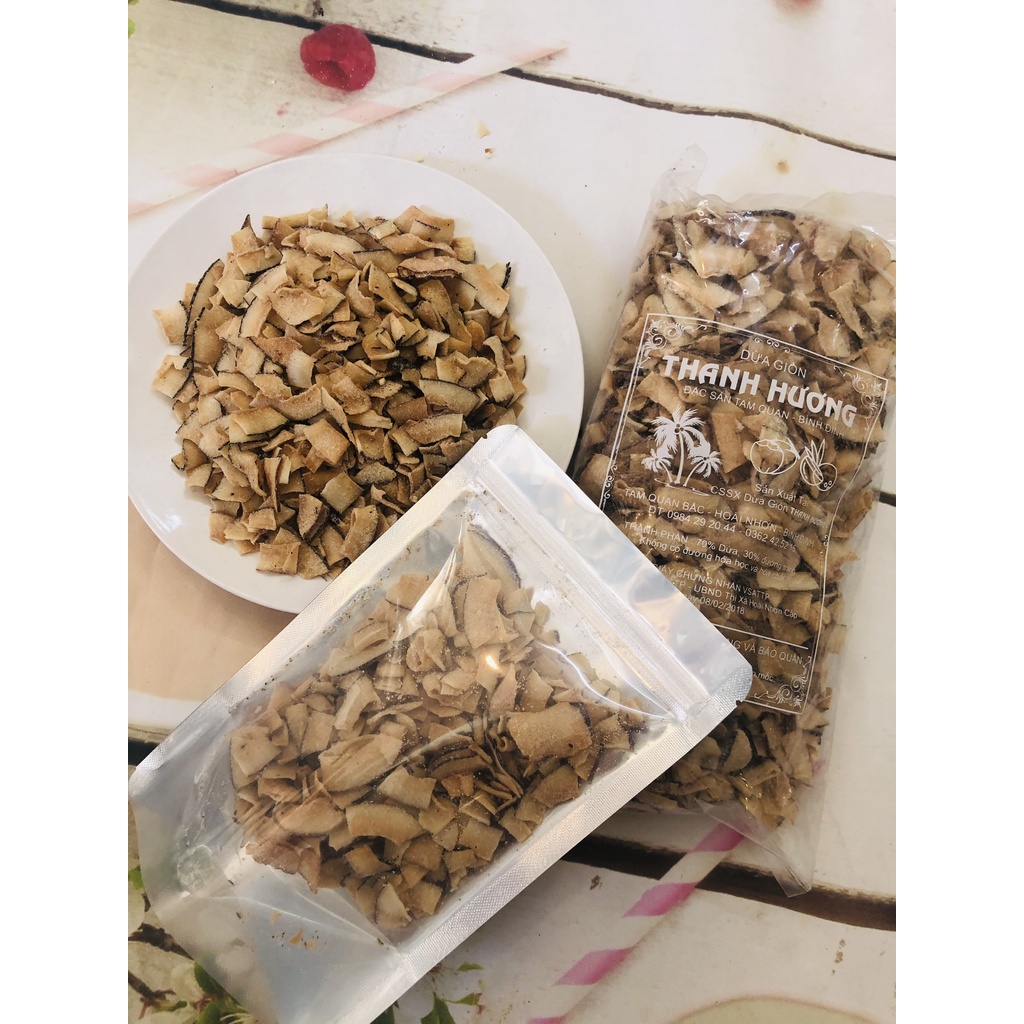 dừa sấy giòn gói 500g
