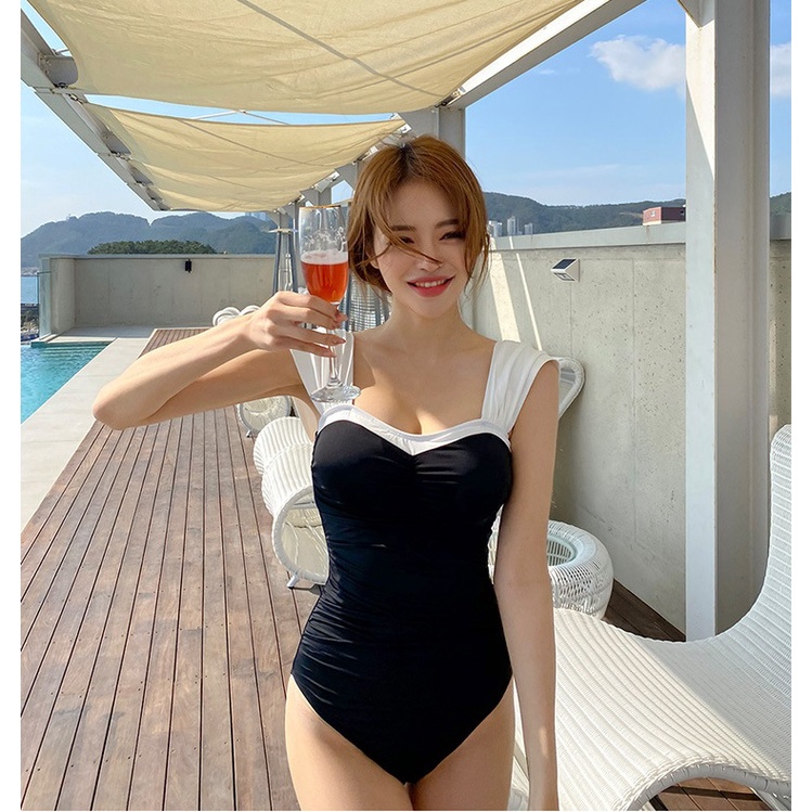 Bộ đồ bơi nữ liền mảnh rút nhún tôn dáng chất thun lạnh siêu đẹp