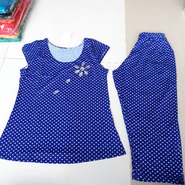 Đồ bộ lửng chấm bi thun atiway size 3 từ 55-60ki