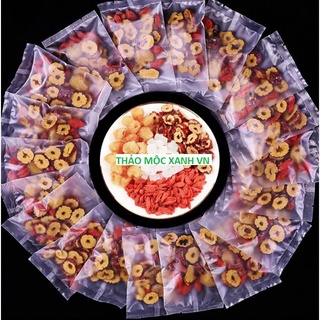 Trà long nhãn kỷ tử táo đỏ hafarm an thần, bổ dưỡng, thanh lọc cơ thể set 10 gói hac43