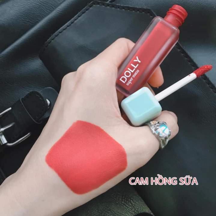 Hot trend 2021 [Cam Hồng Sữa] Son Kem Lì Dolly Super Matte Không Chì Màu Cam Hồng Sữa [06] | BigBuy360 - bigbuy360.vn