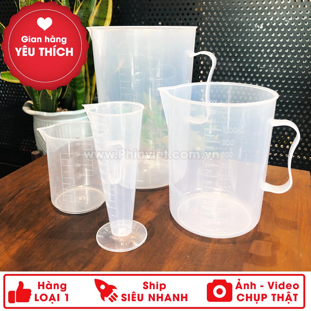 Ca nhựa đong định lượng có vạch - Dụng cụ pha chế