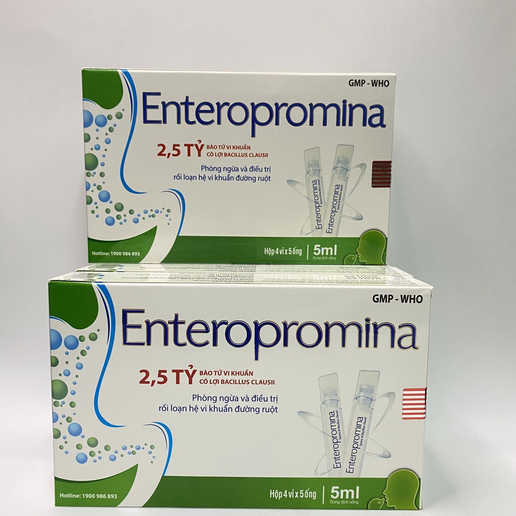 Men tiêu hóa vi sinh cho bé Enteropromina Plus lợi khuẩn, kích thích tiêu hóa giảm đau bụng táo bón – Hộp 20 ống