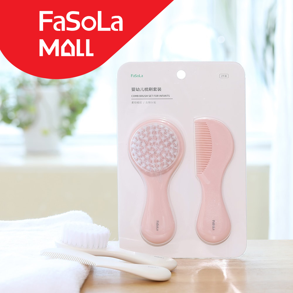 Bộ lược chải, massage đầu lông mềm, bảo vệ da đầu bé FASOLA FSLDZ-149, FSLDZ-292