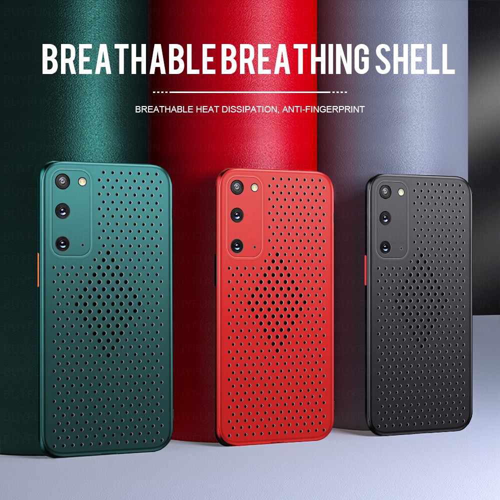 Ốp điện thoại từ silicone TPU tản nhiệt chống sốc cho Samsung S20 Ultra Plus A51 A71