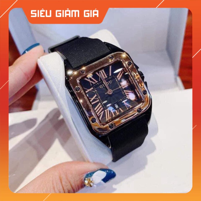 Đồng hồ nữ G.u.o.u dây silicon màu xanh xám cực xinh- GUOU MTP-STORE | BigBuy360 - bigbuy360.vn