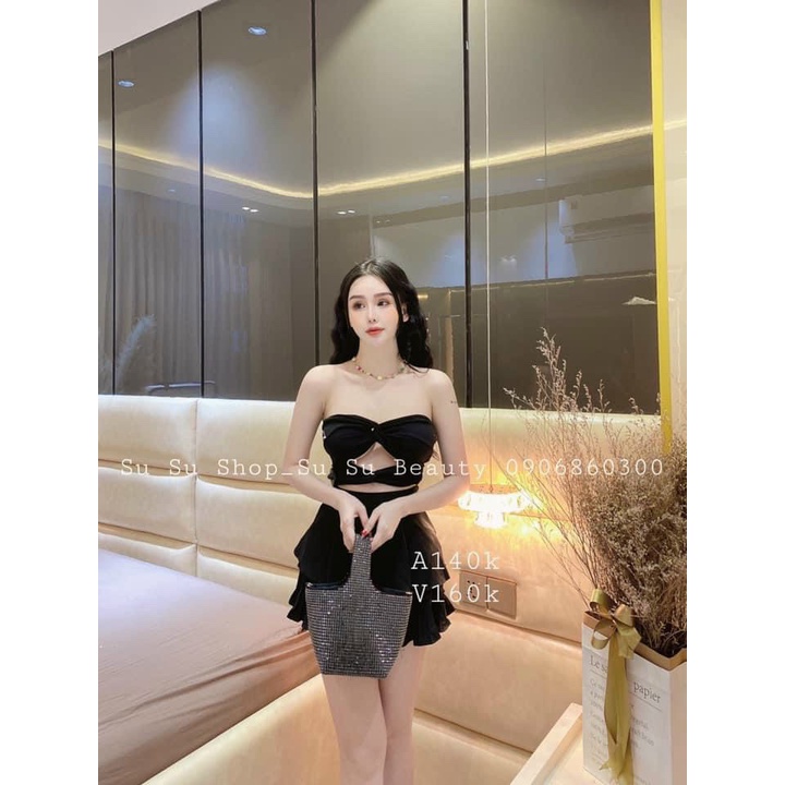 Áo kiểu nữ ống khoét ngực trên dưới 5 màu cực đẹp cho cô nàng năng động oa