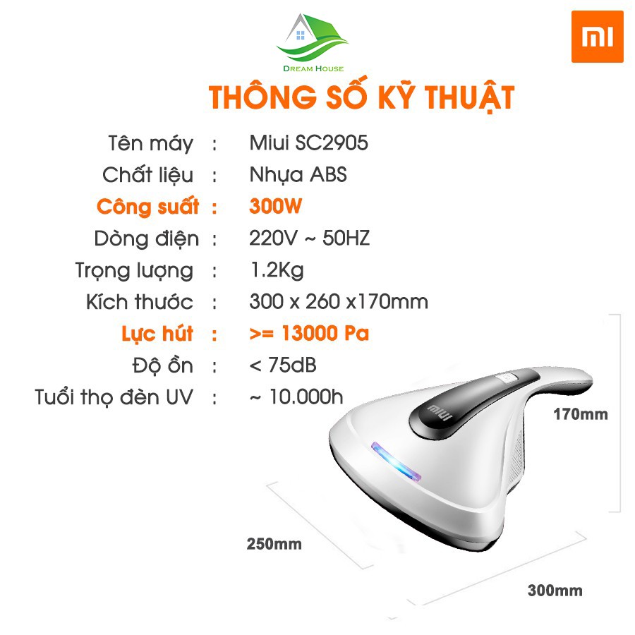 (Thế Hệ Mới) Máy hút bụi giường đệm,máy hút bụi diệt khuẩn MIUI công nghệ mới hút cực khỏe khử trùng chuyên nghiệp