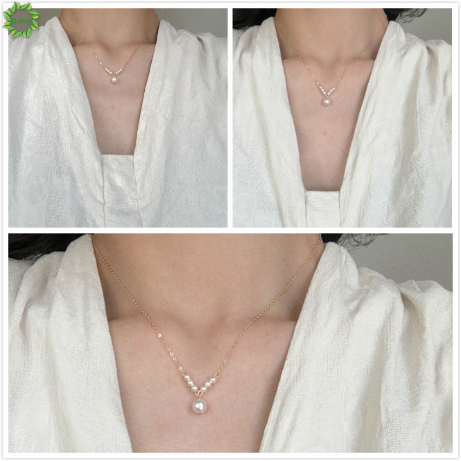 vòng cổ Choker Đính Ngọc Trai Thiết Kế Thanh Lịch Cho Nữ