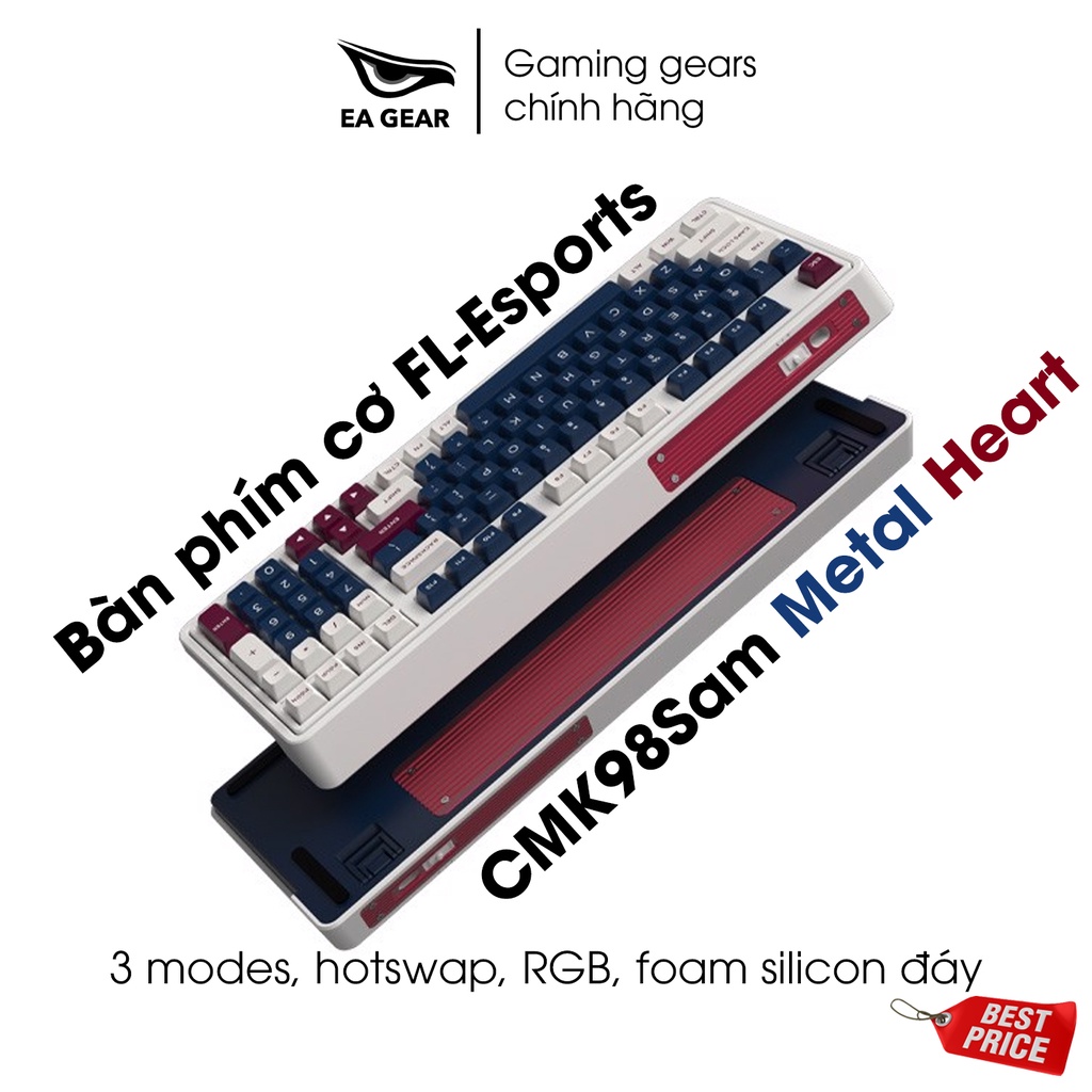 Bàn phím cơ FL-Esports CMK98Sam Metal Heart - EA Gear