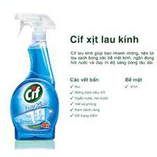 COMBO 2 CHAI NƯỚC LAU KÍNH CIF -520ml