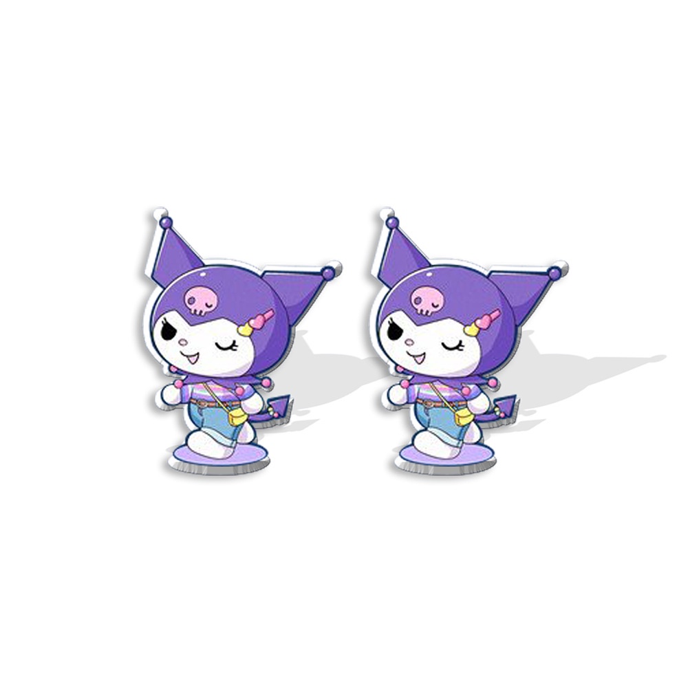 SANRIO Khuyên Tai Dạng Móc Họa Tiết Hoạt Hình Melody Kuromi Bằng Acrylic Dễ Phối Đồ