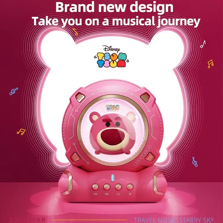 Loa Nghe Nhạc Bluetooth Không Dây Mini Loa Di động Dễ Thương Loa Bluetooth Có Mic Disney Mickey Mouse Gấu Dâu Tây Lotso