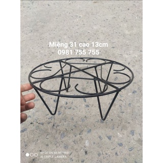 Kệ để chậu hoa trang trí bằng sắt 31cm ,đôn sắt kê chậu Miệng hoa