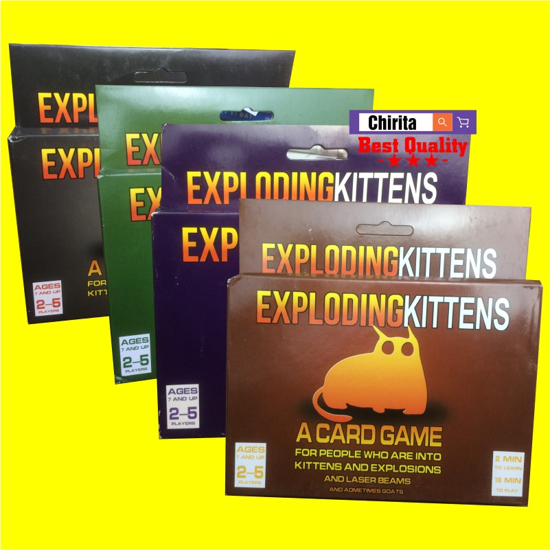 Bộ Bài Mèo Nổ Exploding Kittens LOẠI 56 Lá Giấy Cứng Cực Thú Vị - MN56L