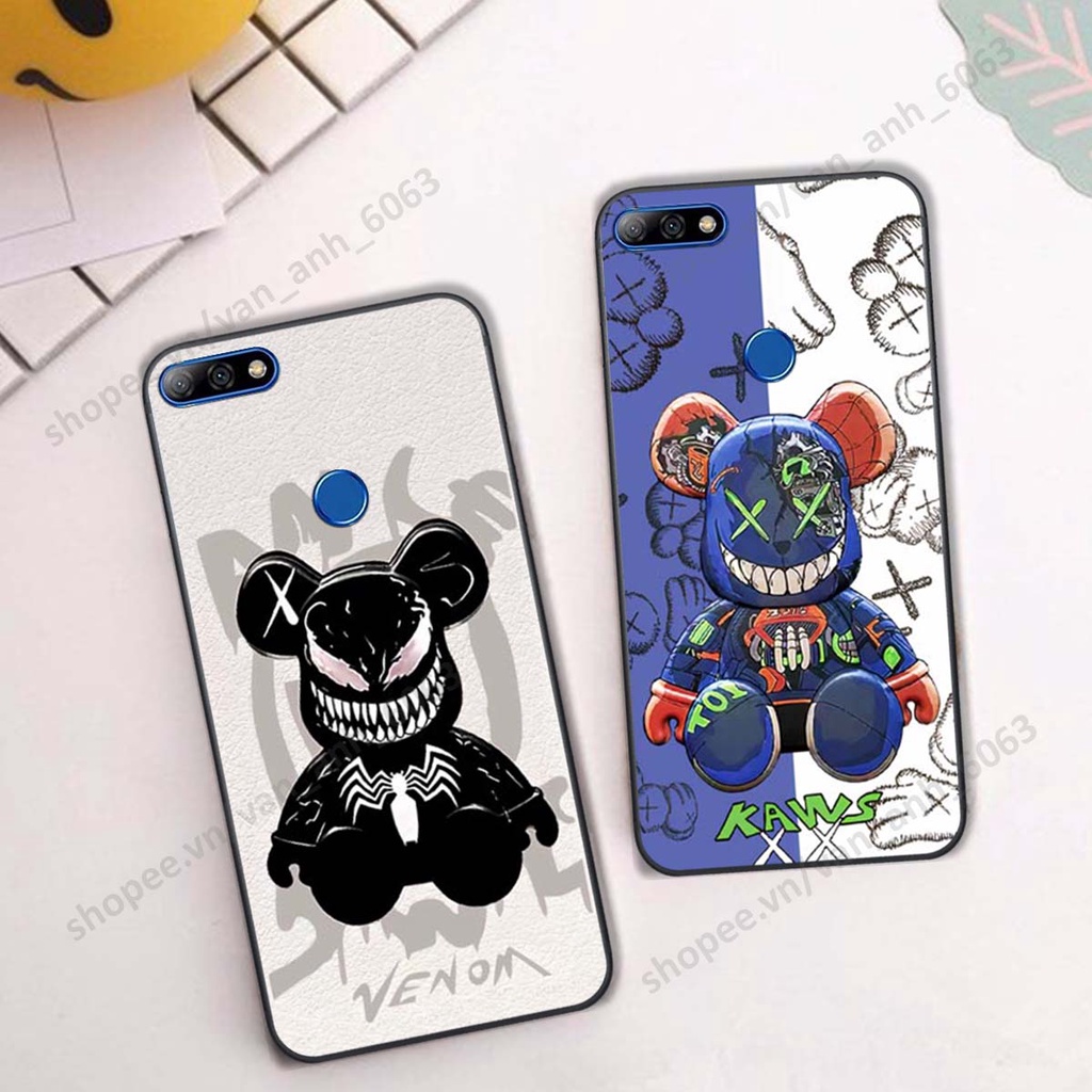 Ốp lưng Huawei Y7 Prime 2018 / Y7 Pro 2018 hình kaws, bear brick, venom thời trang siêu ngầu