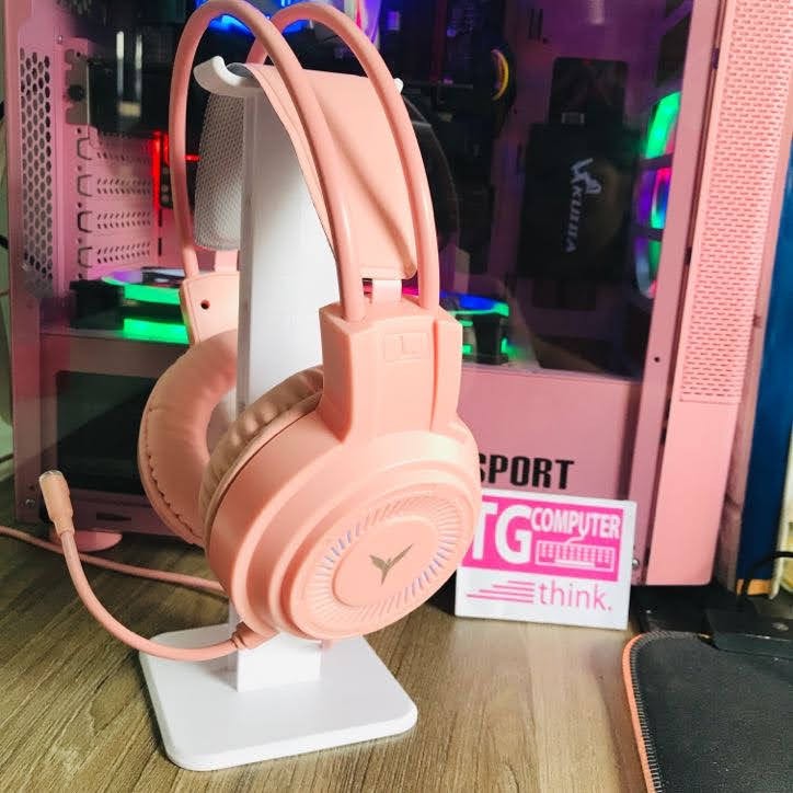 [Mã ELFLASH5 giảm 20K đơn 50K] Tai Nghe Gaming Màu Hồng Có Đèn Led Và Mic Cho Pc / Laptop [Video review] | BigBuy360 - bigbuy360.vn