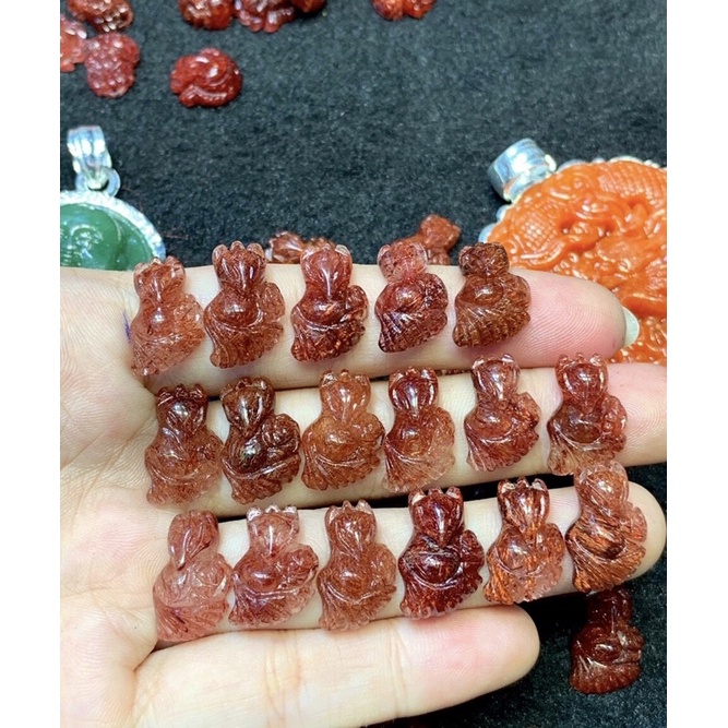 Mặt dây chuyền Hồ Ly và Tì Hưu đá TA tóc đỏ VIP cho đường tình duyên may mắn