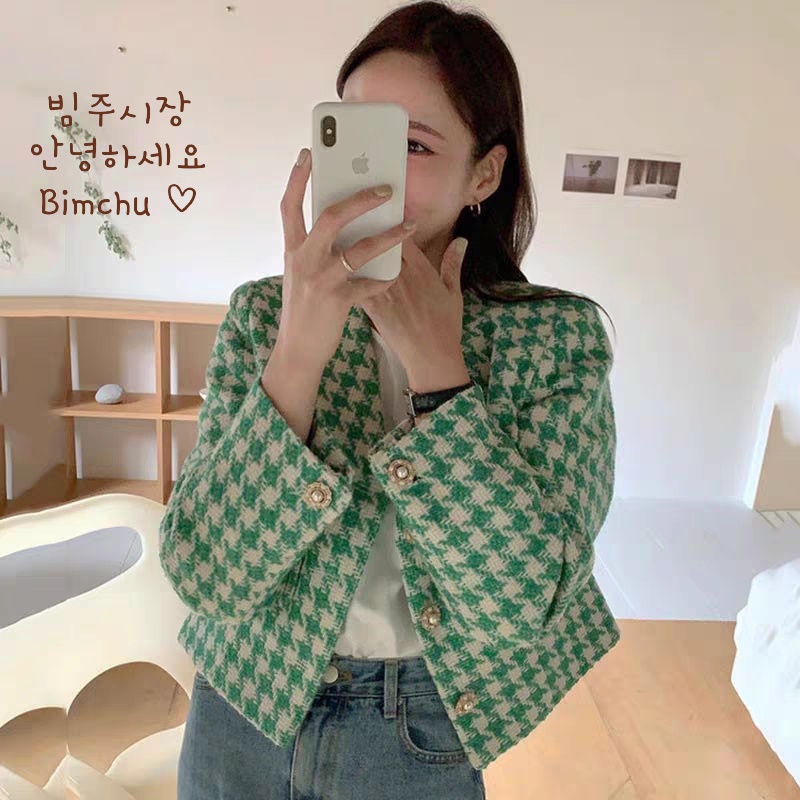 Áo Khoác Dạ Dáng Ngắn Kẻ Caro Sang Chảnh [ HÀNG SIÊU ĐẸP ]- S13 | BigBuy360 - bigbuy360.vn