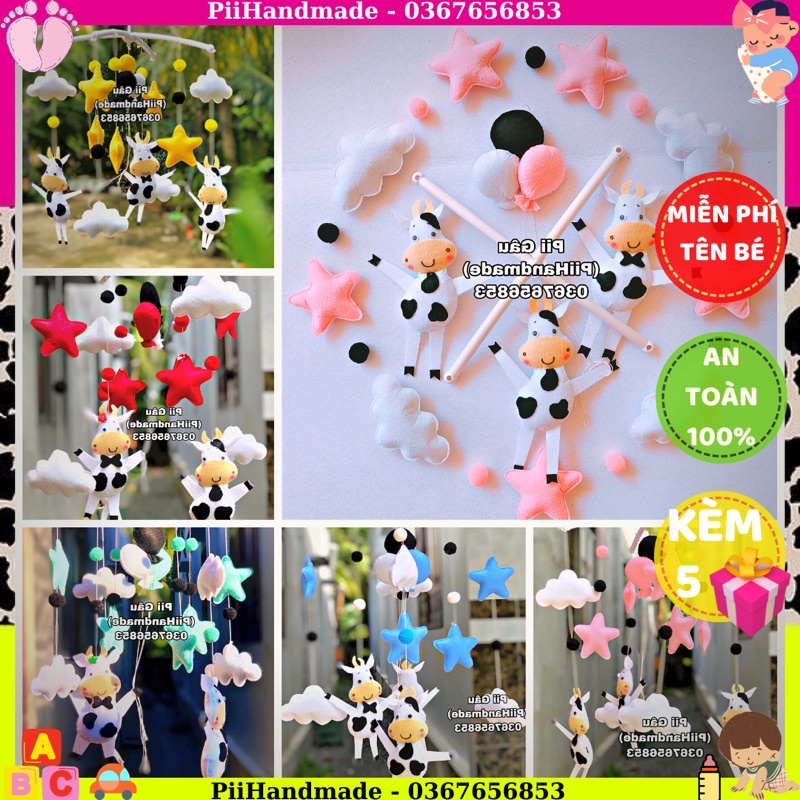 (SẴN)🐄⭐️☁️ 🎈🎈 TREO NÔI GIA ĐÌNH BÒ SỮA ĐÁNG YÊU 🥰 🥰 🥰