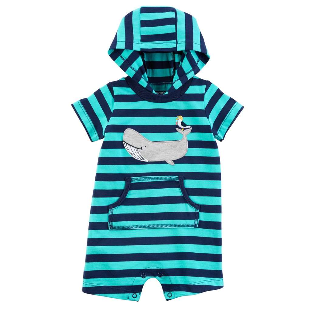 Bodysuit đùi bé trai (3M-24M) Chính Hãng Carter's Mỹ Blue Whale