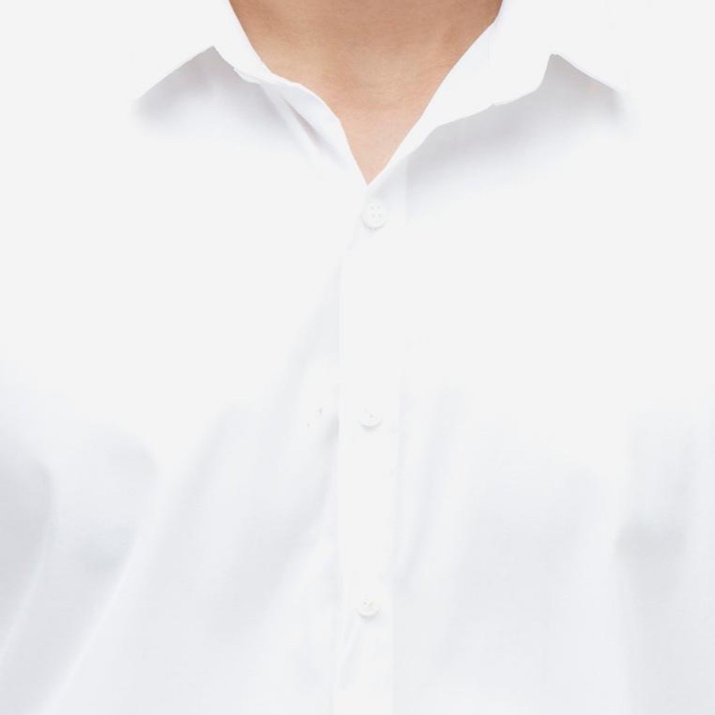 Áo Sơ mi nam trắng tay dài dáng ôm, vải lụa thái trơn không nhăn [Thời Trang Nam] | BigBuy360 - bigbuy360.vn