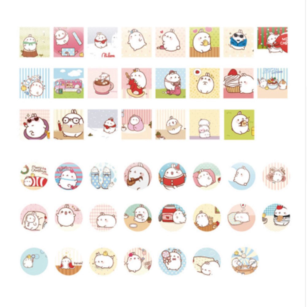Set 45 Miếng Dán Dùng Trang Trí Dễ Thương