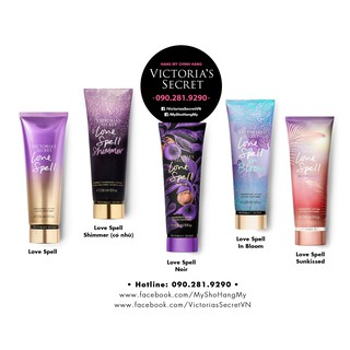 Lotion dưỡng thể Amber Romance, Pure Seduction, Love Spell, Bare Vannila Victoria's Secret USA 236ml