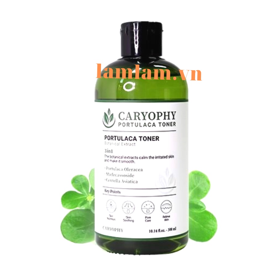 Nước Hoa Hồng Chăm Sóc Da Dầu Mụn Caryophy Portulaca Toner 300ml