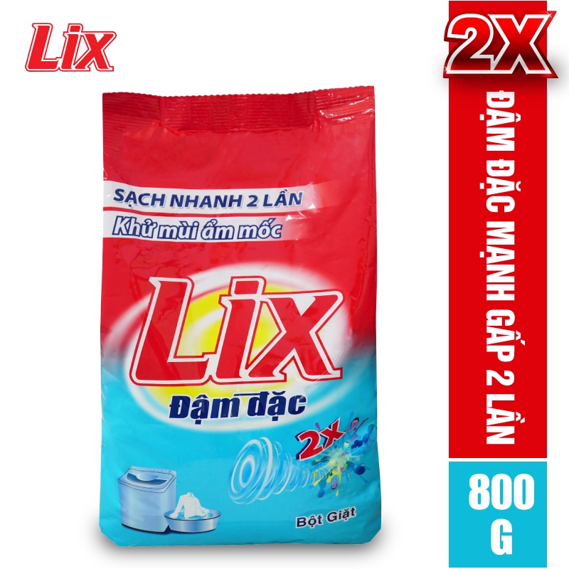 Bột giặt Lix Extra đậm đặc 800g (ED002)