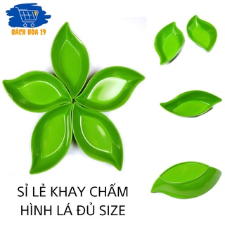 Đĩa chấm phíp hình lá TO NHỎ -ảnh thật