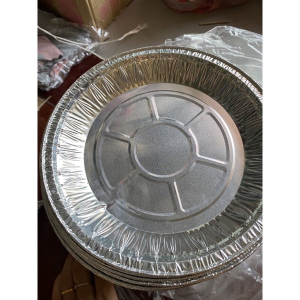 Sét 10 khay nướng bạc lót nồi chiên không dầu - đĩa nhôm, khay nhôm nướng size 18-20cm